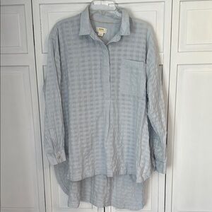Maeve for Anthropologie Oversized Checkered Tunic